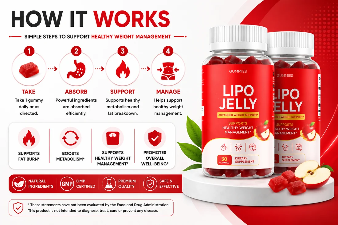 How LipoJelly works — 4 steps